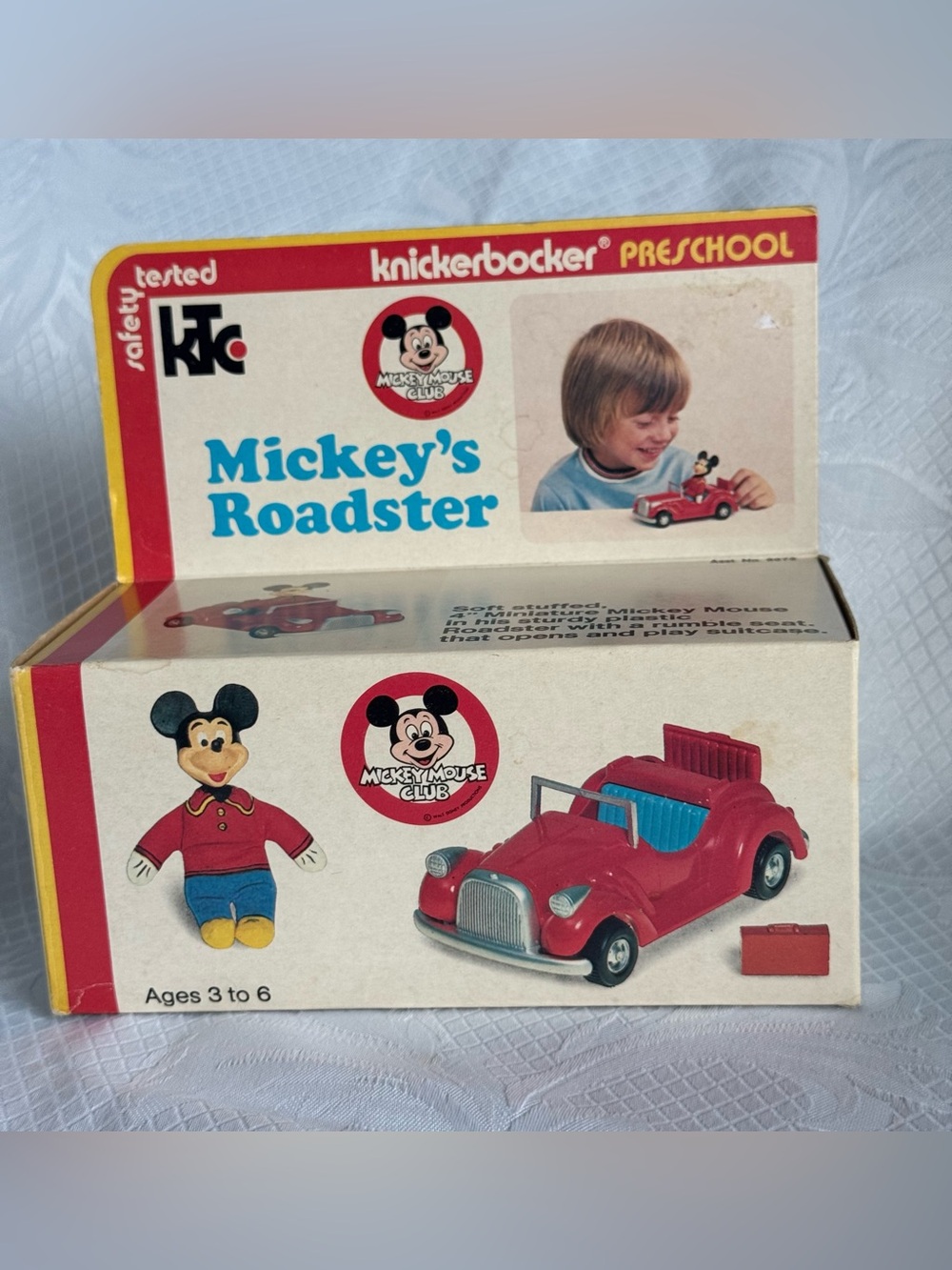 Vintage Knickerbocker Mickey’s Roadster • Sealed Mickey Mouse Club 9975
